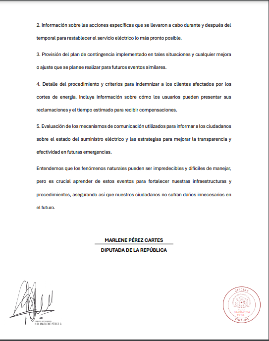 Captura-02 Diputada Marlene Pérez oficia a la SEC: “Es inaceptable tanta demora en reponer el servicio eléctrico”