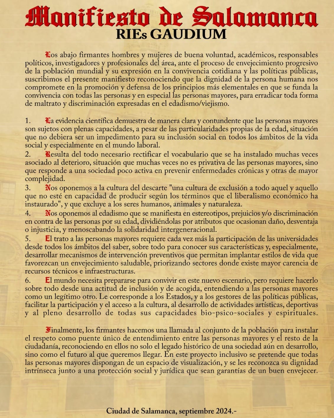 manifiesto-salamanca-2024- Concepción y Salamanca unen fuerzas para combatir la discriminación de las personas mayores