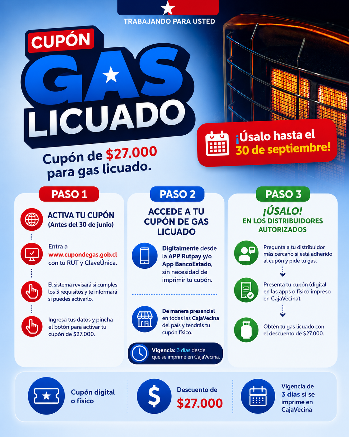 CUPON-DE-GAS-PASOS-PARA-ACCEDER Llaman a reforzar apoyo a adultos mayores del Biobío para activar el Cupón de Gas Licuado